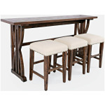 Fairview Sofa Counter 4 PC Dining Set - Oak
