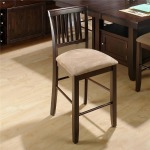 Bakery's Cherry Slat Back Counter Height Stool w/ Upholstered Seat