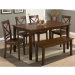 Simplicity Rectangle Dining Table and Chair Set with Bench