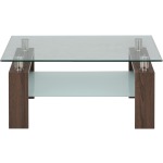 Compass Square Cocktail Table Glass Top