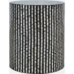 Global Archive Capri Small Round Table - Black Multi