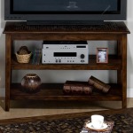 Baroque Brown Mosaic Inlay 2-Shelf Sofa Table