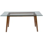 Plantation 72 Rectangle Dining Height Table with Glass Top