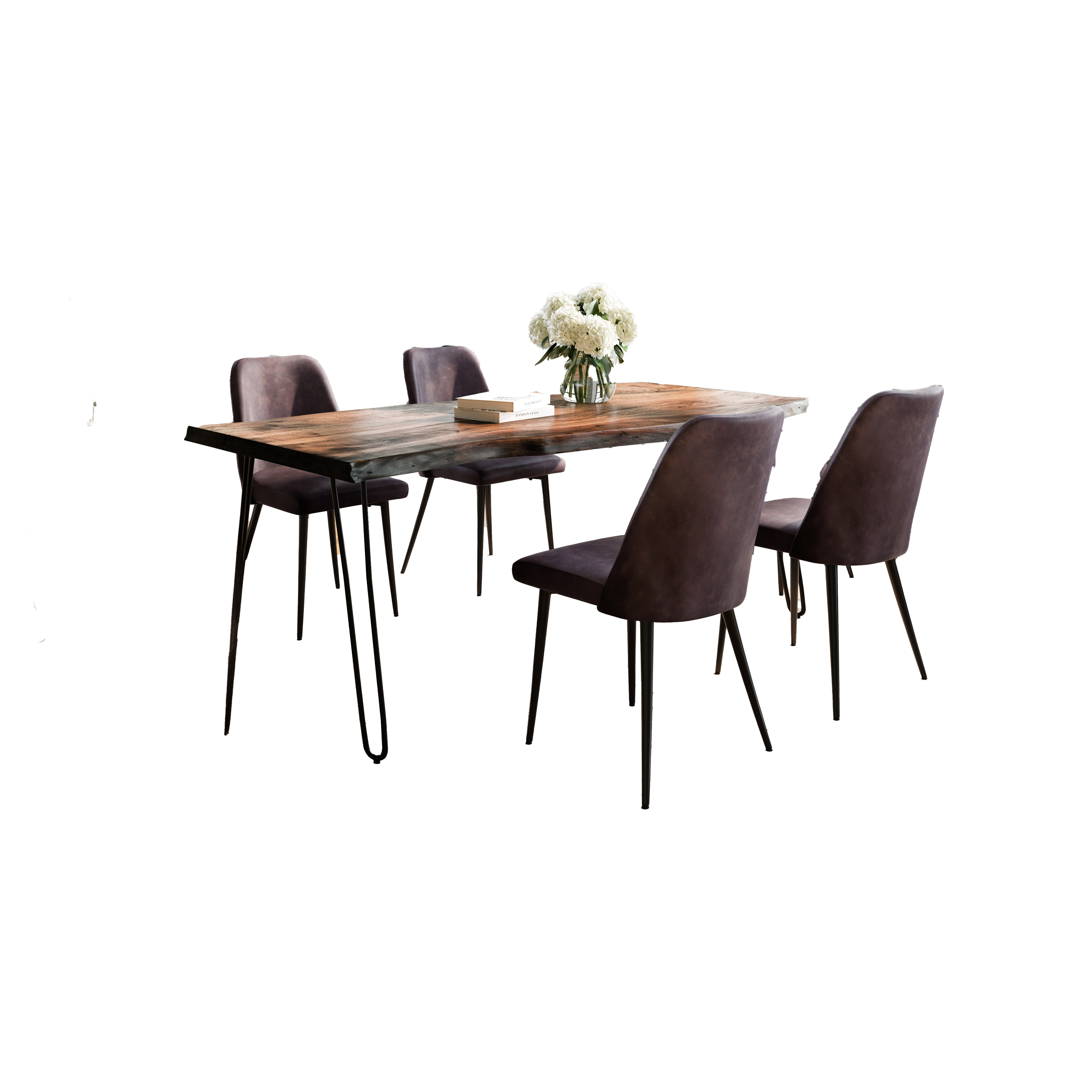 Nature's Edge Five Piece Dining Set 178179D4DOXCHDBN at Designer