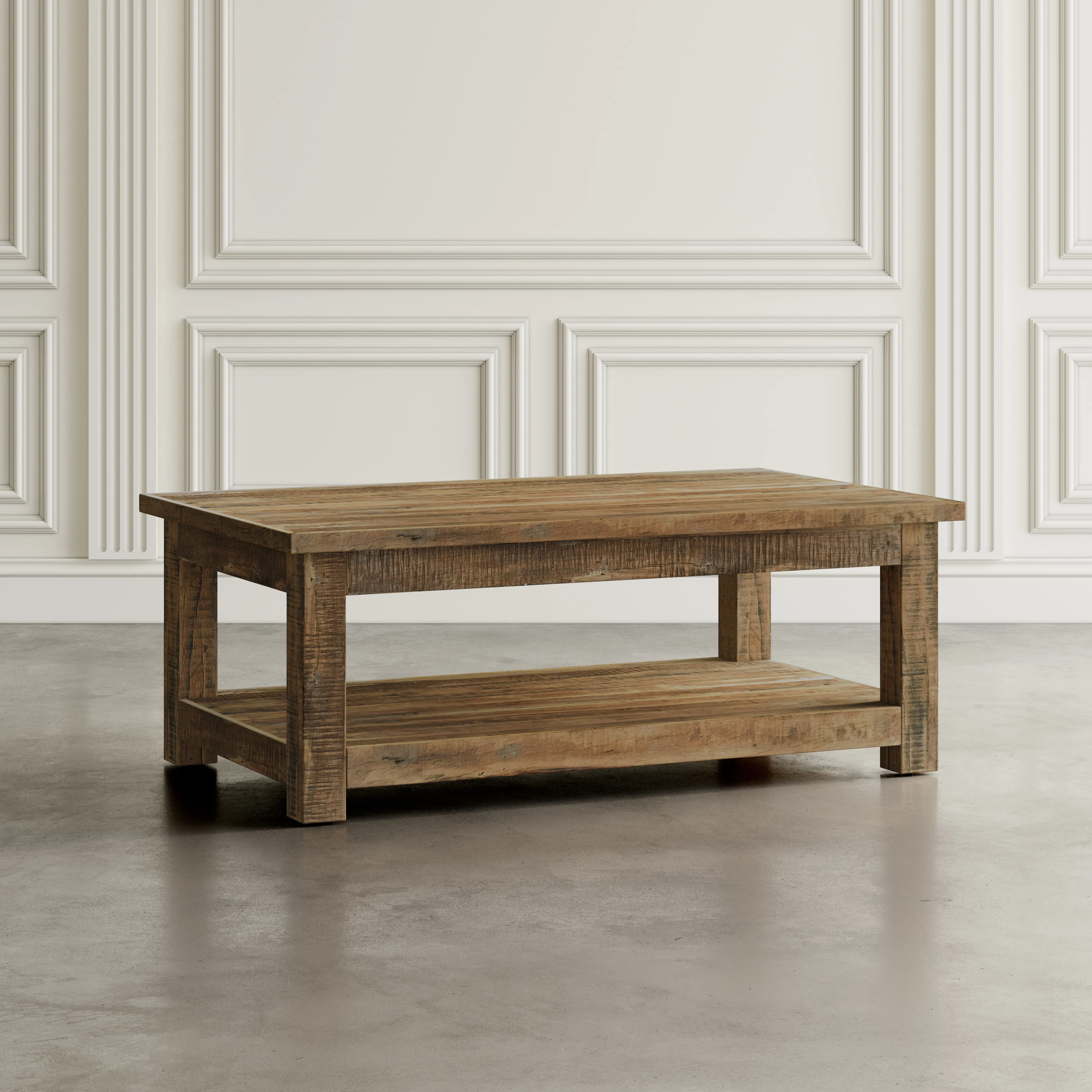 Reclaimed Wood Rustic Coffee Table With Open Rectangle Base - the Hoxton -  Etsy, image size:4000x4000