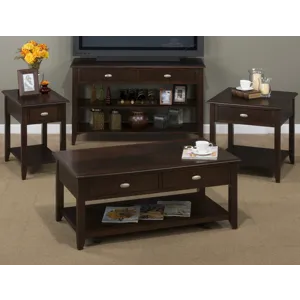 Merlot Warm Contemporary End Table