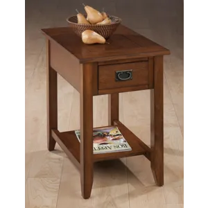 Modern Chairside Complete End Table With Shelf And Drawer