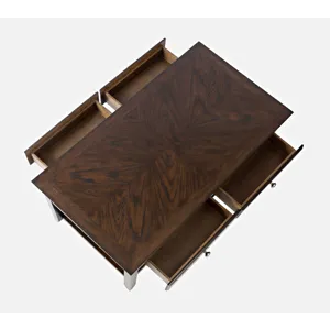 Modern Espresso Four Drawer 44\" Coffee Table