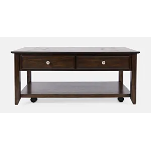 Modern Espresso Four Drawer 44\" Coffee Table