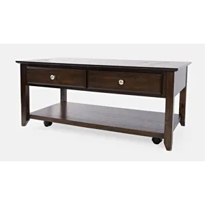 Modern Espresso Four Drawer 44\" Coffee Table