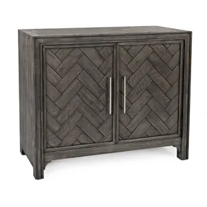 Gramercy Mid-Century Modern Chevron Two Door 40\" Accent Chest