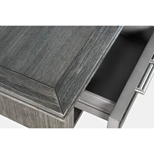 Gramercy Mid-Century Modern Chevron Three Drawer USB Charging Desk