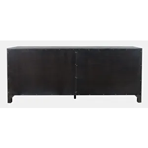 Gramercy Mid-Century Modern Chevron Four Door 79\" Accent Cabinet