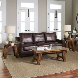 Cannon Valley Rustic Modern Three Piece Living Room Coffee And Matching End Tables Set