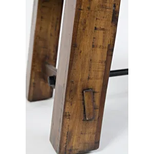 Cannon Valley Rustic Distressed Industrial Trestle 50\" Coffee Table