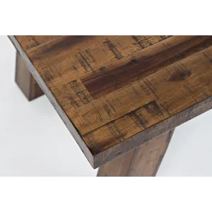 Cannon Valley Rustic Distressed Industrial Trestle 50\" Coffee Table