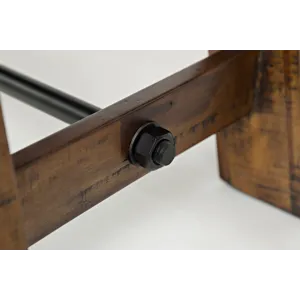 Cannon Valley Distressed Industrial Trestle 50\" Sofa Table