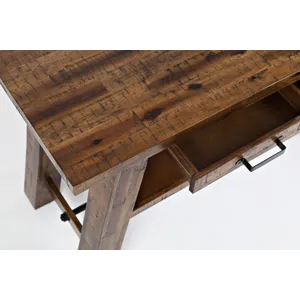 Cannon Valley Distressed Industrial Trestle 50\" Sofa Table