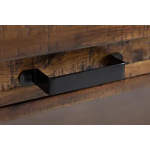 Cannon Valley Distressed Industrial Trestle 50\" Sofa Table