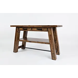 Cannon Valley Distressed Industrial Trestle 50\" Sofa Table