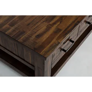 Cannon Valley Distressed Industrial Three Drawer 48\" Coffee Table