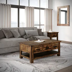 Cannon Valley Distressed Industrial End Table