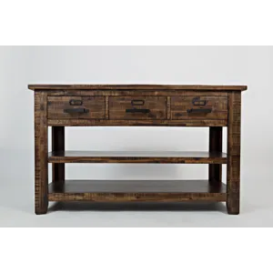 Cannon Valley Distressed Industrial 50\" Sofa Table