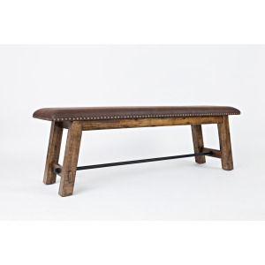 Cannon Valley Bench with Upholstered Seat