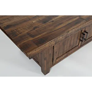 Cannon Valley Distressed Industrial 72\" Distressed Dining Table With Storage Base And Adjustable He