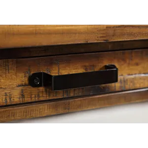 Cannon Valley Distressed Industrial 82\" Trestle Dining Table