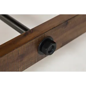 Cannon Valley Distressed Industrial 82\" Trestle Dining Table