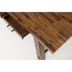 Cannon Valley Distressed Industrial 82\" Trestle Dining Table