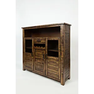 Cannon Valley Distressed Industrial Wine Cabinet