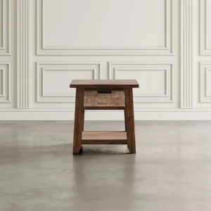 Painted Canyon Rustic Three Piece Living Room Coffee, End Table And USB Charging Table Set
