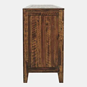 Painted Canyon Rustic 60\" Storage Console TV Stand With Electric Fireplace