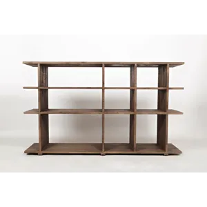 Conundrum Modern Distressed Solid Wood Bookcase
