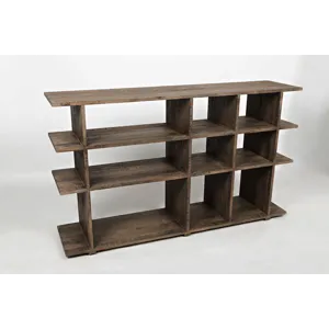 Conundrum Modern Distressed Solid Wood Bookcase