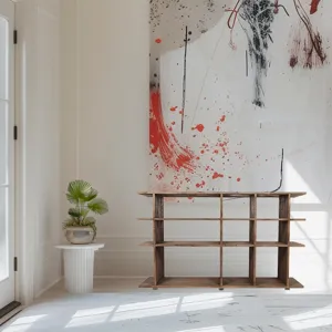 Conundrum Modern Distressed Solid Wood Bookcase