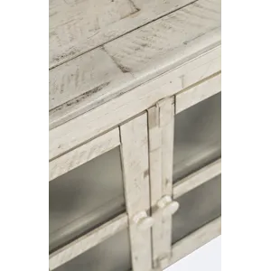 Rustic Shores 70\" Coastal Distressed Acacia Six-Door Sideboard Cabinet