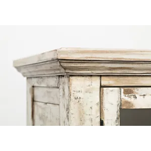 Rustic Shores 70\" Coastal Distressed Acacia Six-Door Accent Cabinet