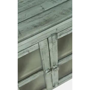 Rustic Shores 70\" Coastal Distressed Acacia Six-Door Sideboard Cabinet