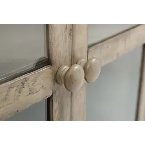 Rustic Shores 32\" Coastal Distressed Acacia Two-Door Accent Cabinet