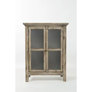 Rustic Shores 32\" Coastal Distressed Acacia Two-Door Accent Cabinet