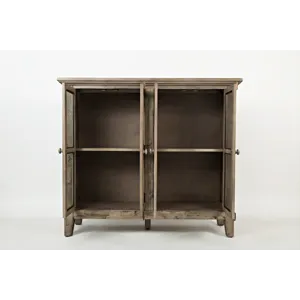 Rustic Shores 48\" Coastal Distressed Acacia Four-Door Accent Cabinet