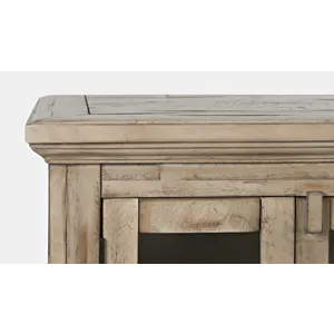 Rustic Shores 70\" Coastal Distressed Acacia Six-Door Sideboard Cabinet