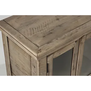 Rustic Shores 70\" Coastal Distressed Acacia Six-Door Accent Cabinet