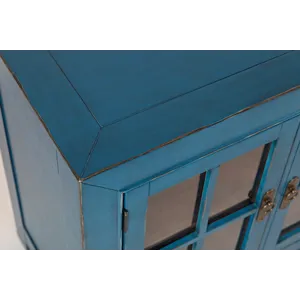 Aquitaine 70\" Transitional Style Four Door Sideboard Cabinet