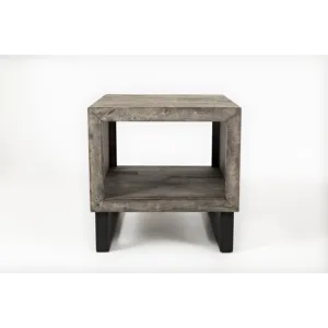 Mulholland Drive Modern Distressed Solid Wood End Table