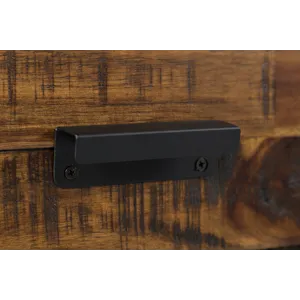 Loftworks 54\" Modern Industrial Distressed Acacia Desk With Drawers And Storage