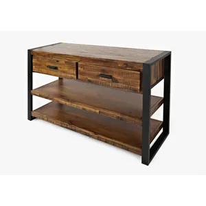 Loftworks Modern Industrial Distressed Acacia 50\" Sofa Table With Drawers